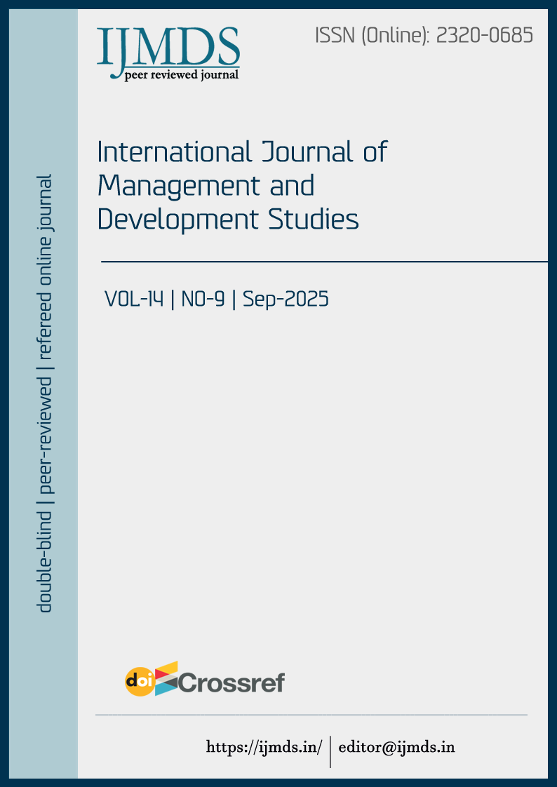 					View Vol. 14 No. 9 (2025): International Journal of Management and Development Studies
				